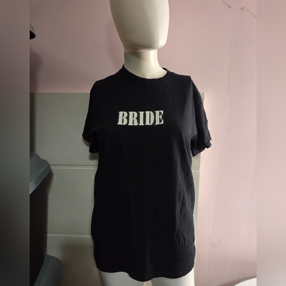 Black 'Bride' T-Shirt,  Size Small